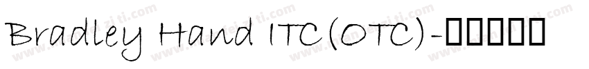 Bradley Hand ITC(OTC)字体转换